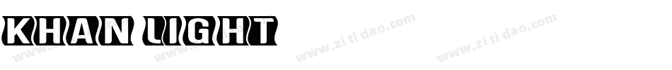 KHAN LIGHT字体转换